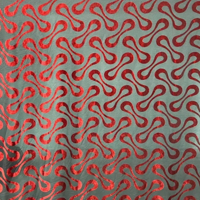 hot sale 4 way stretch super soft velvet knit burnout fabric for dress