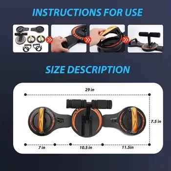 Home Gym Multi-functional Trainer Push up Board, Sit up Bar, Push-up Handles Set with Elastic Resistance Bands