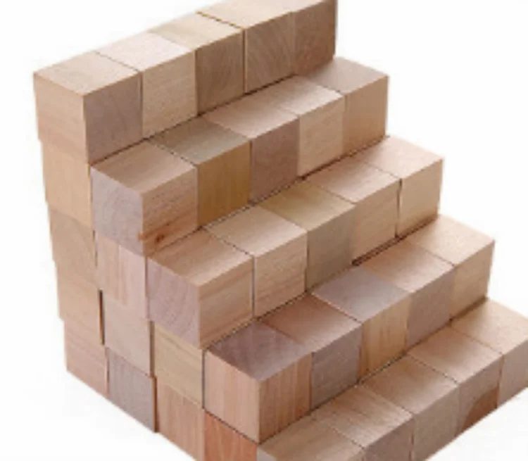 Wooden toy Natural wood block high quality