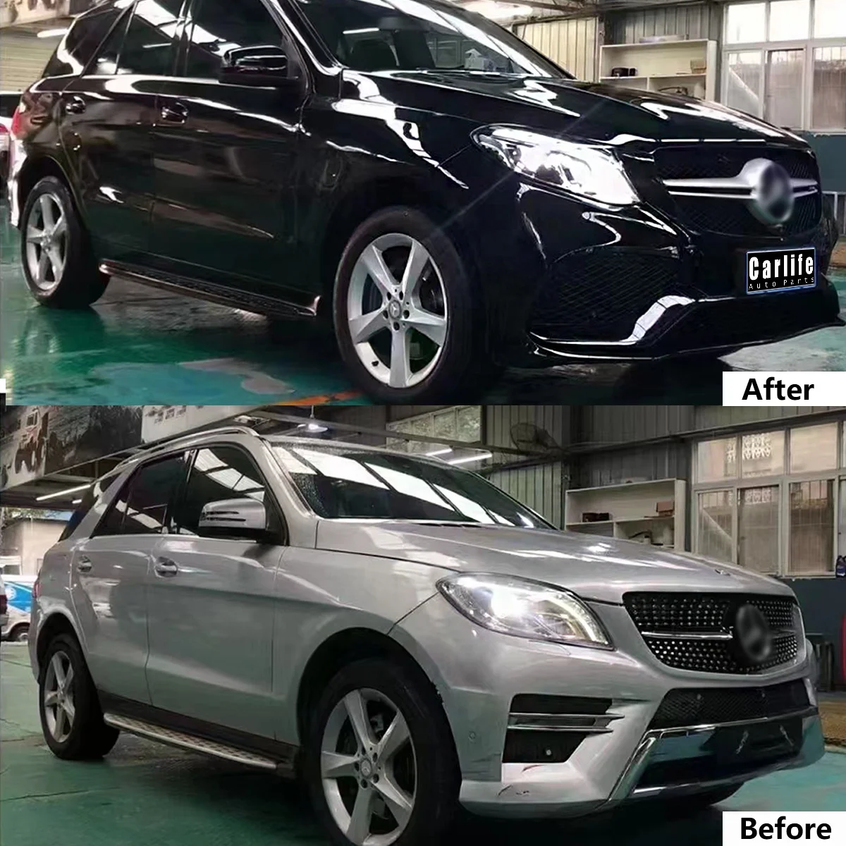 Car Bumper Part Bodykit Full Body Kit Set For Mercedes-Benz W166 ML Upgrade W166 GLE Class GLE63 model