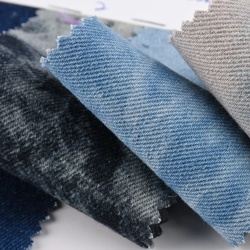 Manufacturers direct polyester cotton tie flower wash denim handbag shoe material pants coat hat abstract tie dye denim fabric