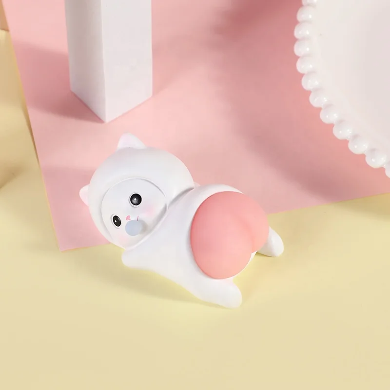 Q play Resin Animal figurines desktop ornaments office decompression toys good pinch soft play ass doll cute cartoon gift