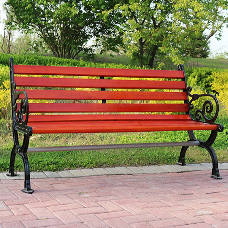 Outdoor garden patio stainless steel fiberglass metal cast iron bench dining table chair composite slat wpc wood pvc bench seats