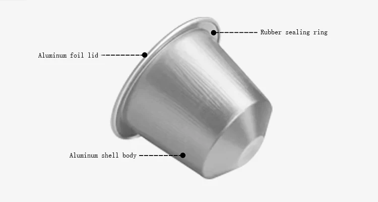 Customized Aluminum Capsule Coffee Packaging Compostable Nespresso Pods Coffee Capsules for Sale