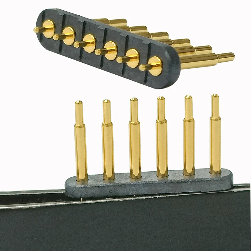Pitch 3.0mm 6P Pogo pin Spring-Loaded Connector Pogo Pin connector 3P single array  Pogo Pin