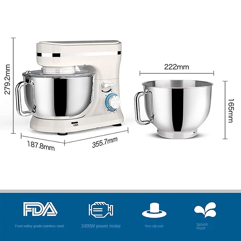 Powerful digital control stand dough mixer stand mixer with big capacity 10L S/S bowl mixer for kitchen