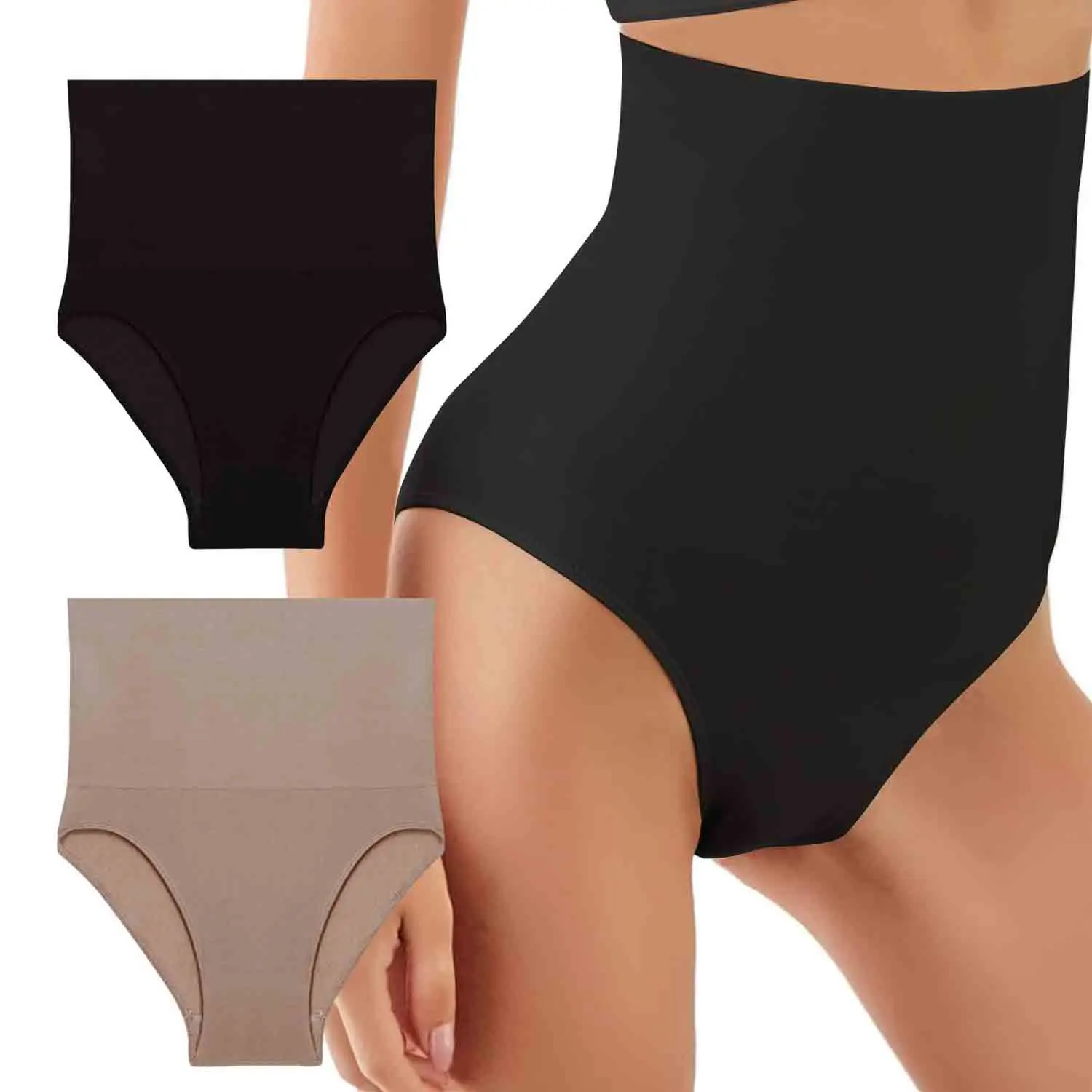Womens Shapewear Tummy Control Underwear High Waisted Slimming Shaper Control Panties Briefs Plus Size Womens Underwear