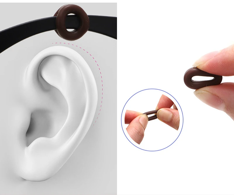 Small Size Glasses Anti-slip Silicone Round Ear-hook Candy-colored Rings Ear Holder Eyeglasses Support Sunglasses Accessories