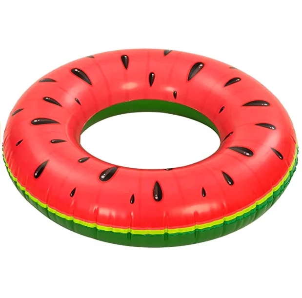 Summer Hot Sale Swimming Ring Tube PVC Colorful Inflatable Swim Ring For Pool Game