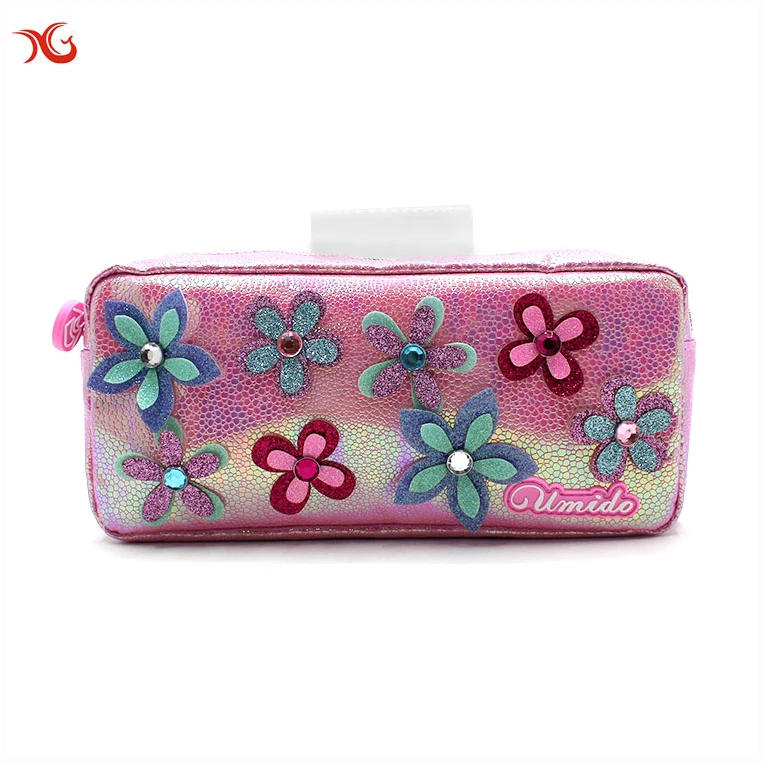 Оригинальный оригинальный милый чехол из искусственной кожи с цветочным рисунком, водонепроницаемая сумка для карандашей, школьная сумка