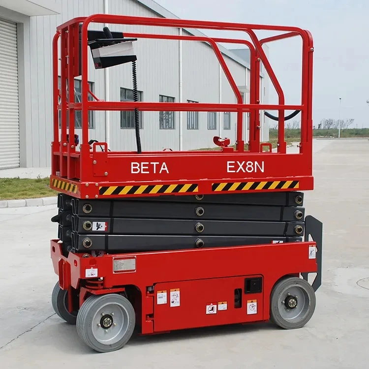 EX8N Mini 7.8m 230kg Electric Lifting Self-Propelled Scissor Lift Table Platform