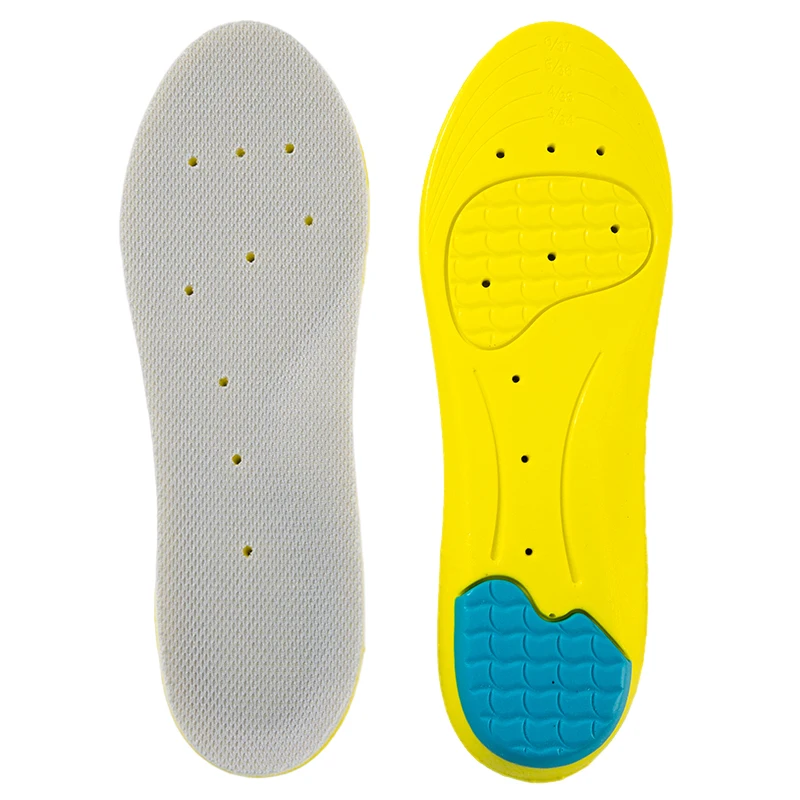 Heel Cushion Pads Gel Shoe Inserts Memory Foam Arch Support Shock Absorption PU Nonslip Plantar Fasciitis Sport Shoe Insoles
