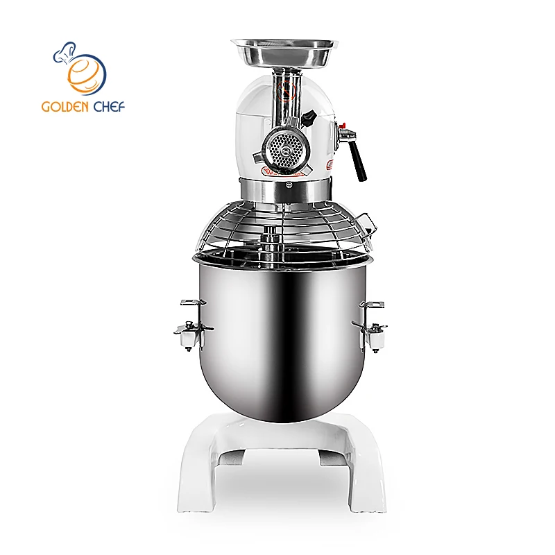 Планетарный Спиральный Миксер Golden Chef 4 в 1 с мясорубкой хлебопекарный пищевой миксер на 20 литров