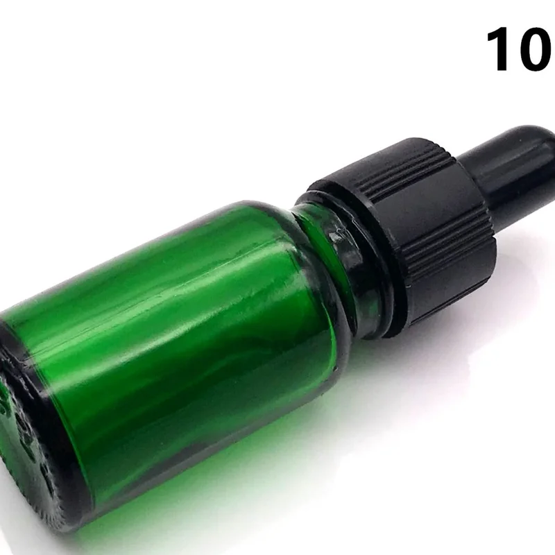 
5-100ml Green Essential Oil Bottle Essential Oil Dispensing Bottle Dropper Essence Bottle Glass Refilable Dropper Travel 
