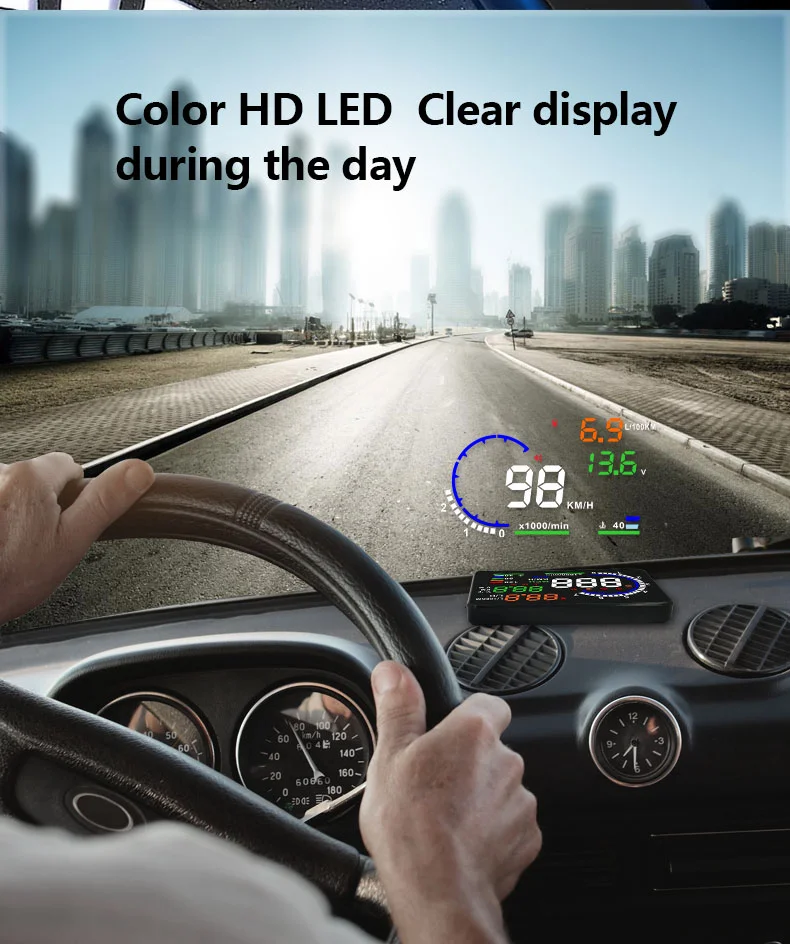 High quality digital speed display car electronic speedometer with cyberpunk design style