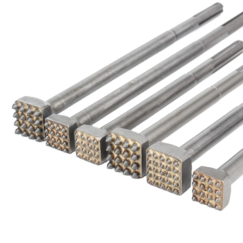 SDS MAX Shank Alloy Point Groove Gouge Flat Chisel Hammer Drill Bits Stone Slab Bridge Wall Cement Pavement Chisel