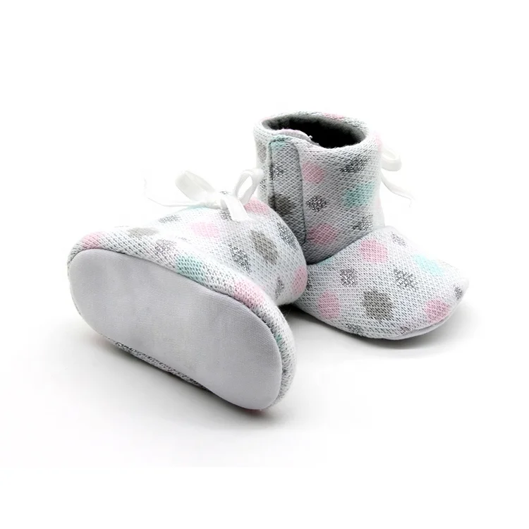 Factory Price Winter Toddler Baby Cotton Booties Soft Sole Sock Shoes