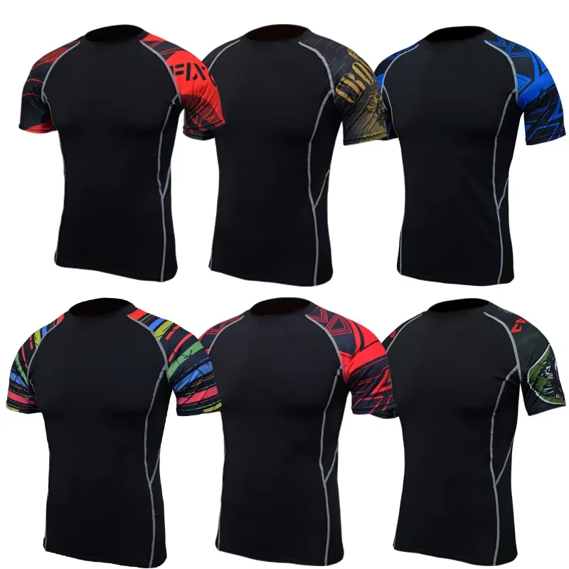 Mma Rash Guard Tops Rashguard Rash Guard Custom Compression Shirts For Men Compression Long Sleeve Compression Shirt Rash Guard