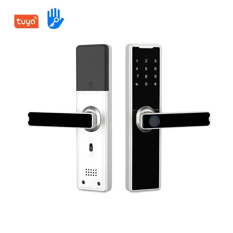 outdoor gate keyless password rfid lock safety security for door fingerprint smart key handle front tuya Cerraduras inteligentes