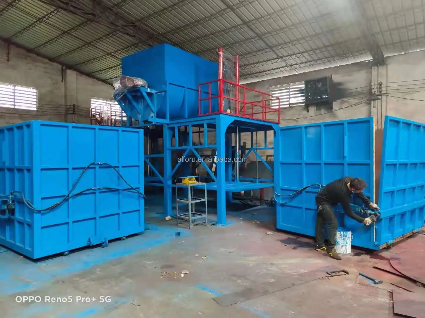  rebonding foam plant machine with steam boiler for making