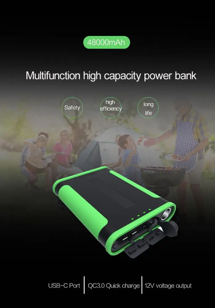  Внешний аккумулятор Merpower lifepo4 50000 мАч резервное зарядное устройство CPAP + внешний usb c 60 Вт для Macbook сертификат