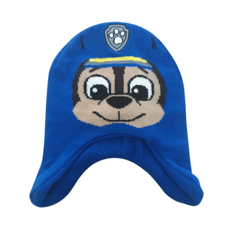 100% Acrylic Knit WInter Warm Hat with Earmuff Custom Fleece Lining Men Acrylic Beanie Hats with Earflaps