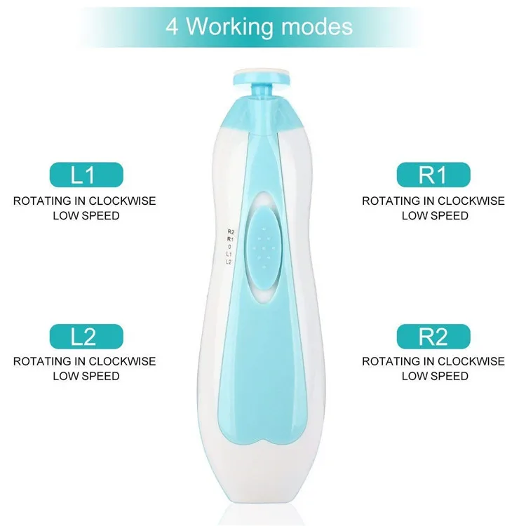 
Led Lights Low Noise Baby Nail Clipper File Nail Trimmer 