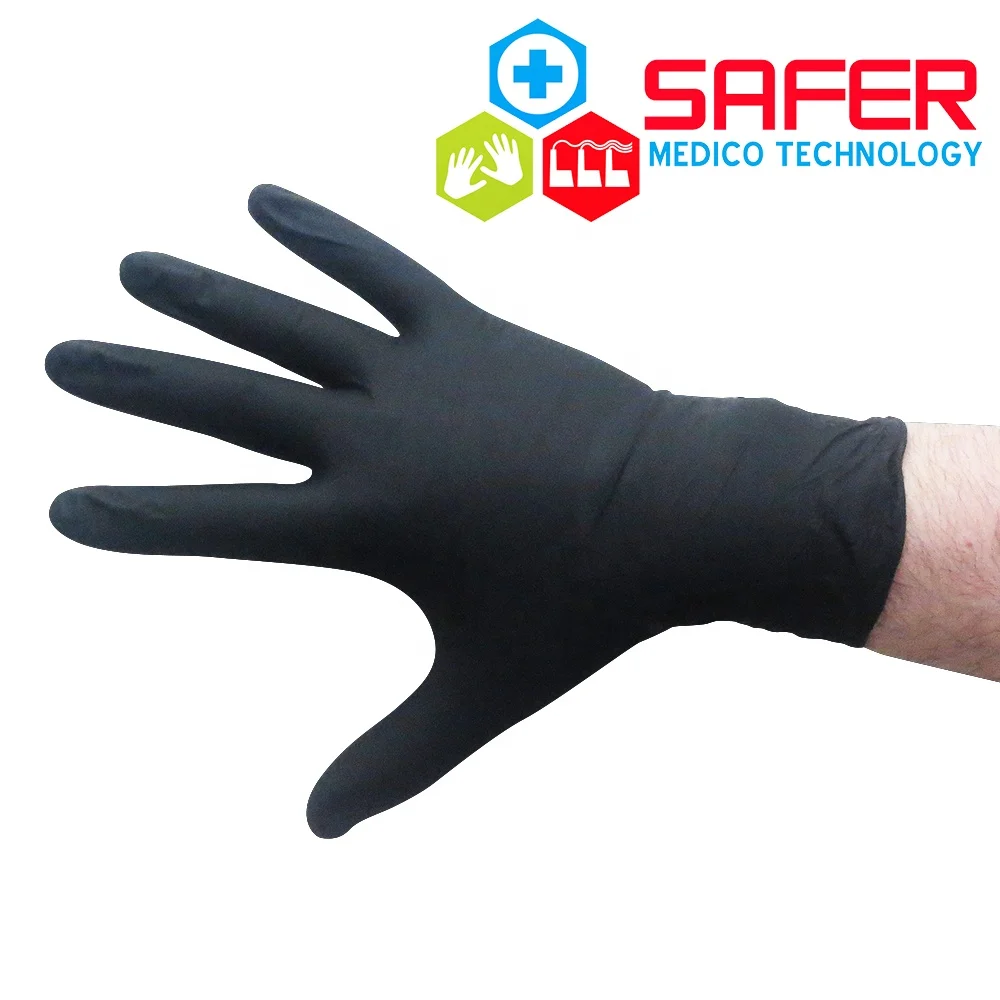 
black nitrile gloves 