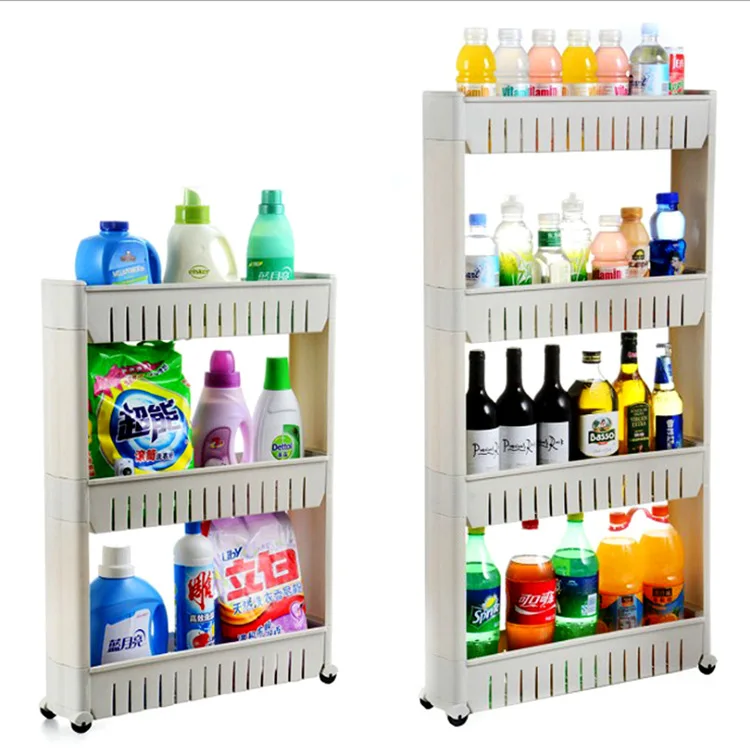 High Quality  Creative Bathroom Kitchen Storage Rack Plastic Multifunctional Floor Storage Holders & Racks for Kitchen Bathroom