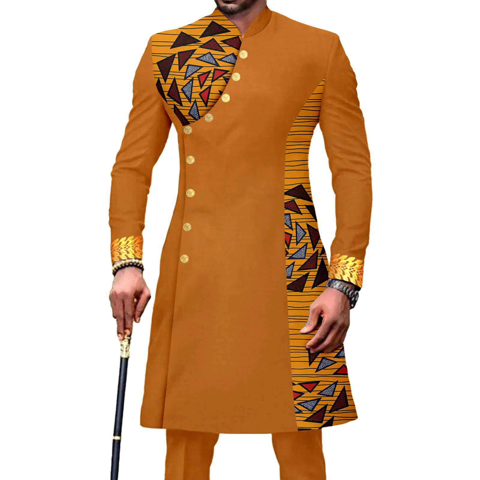 1539 African styles 22 colors Ankara dress for man African kitenge dress designs Men tops and pants 2 piece suits