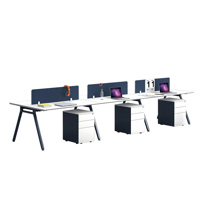 Современный Рабочий стол офисная мебель деревянный компьютер 4 человека офисный для 4-местного рабочего места