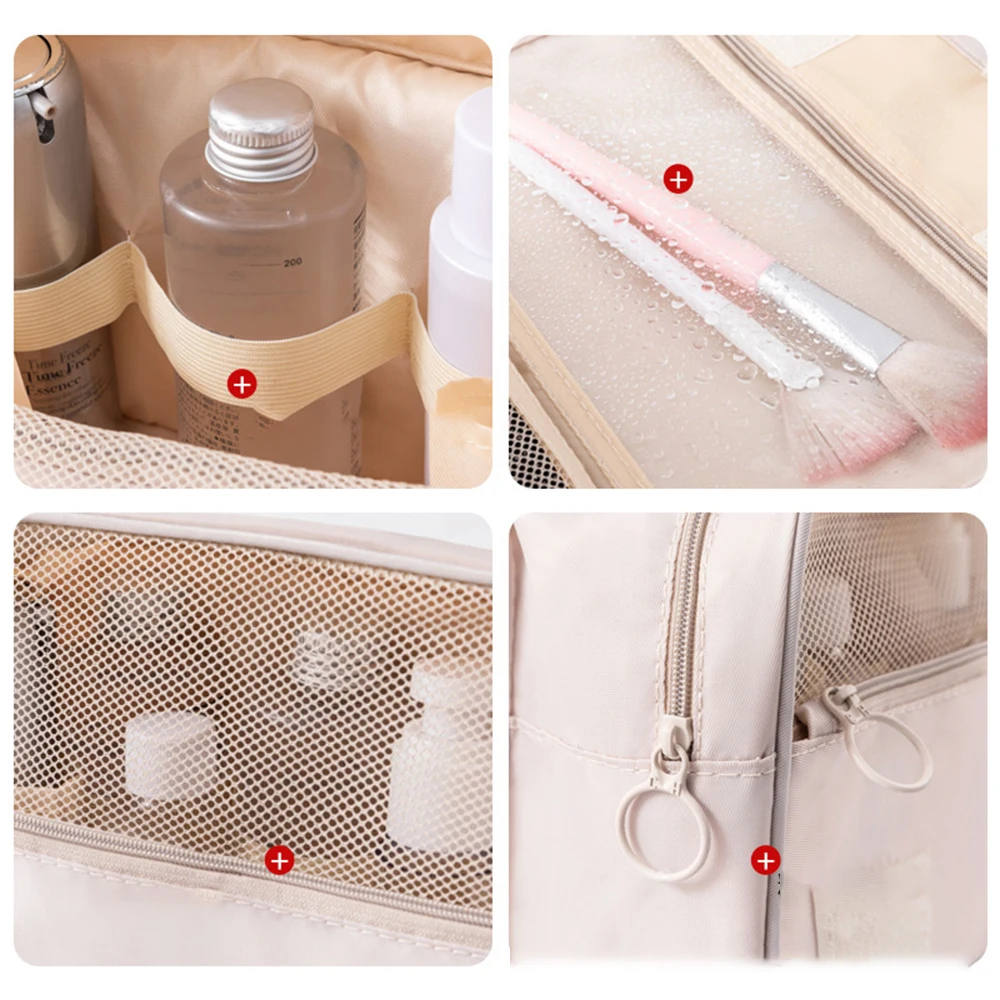 2024 Eid offer Hot Sale Travel Hook Wash Bag Portable Large Capacity Wash Wet and Dry Separation Portable Cosmetic Bag