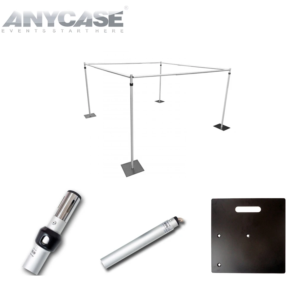 Stock Black Coating Aluminum 3x5m Adjustable Sports Center wedding table decoration ajustable pipe and drapes back drop