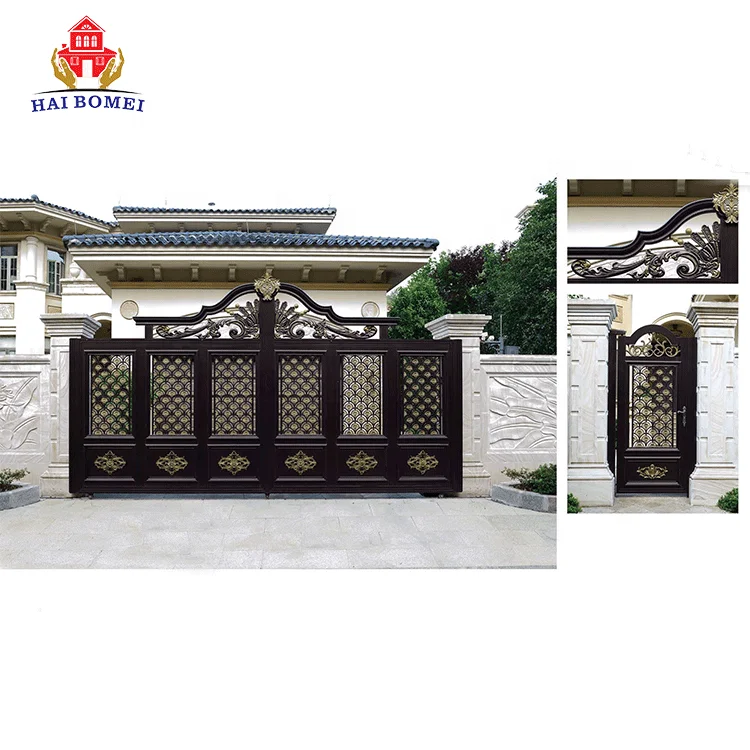 Main entrance cast aluminium craft gate design home outside door house