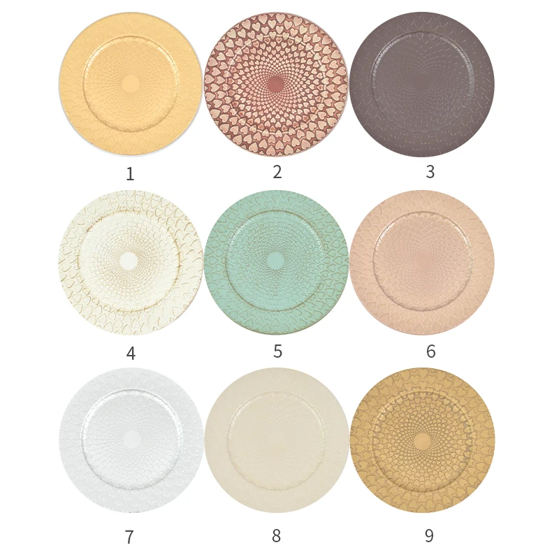 Practical wedding decorative plastic charger plate