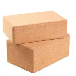 Wholesale high quality eco balance exercise adjustable private label custom natural cork wood 3*6*9inch yoga block with logo
