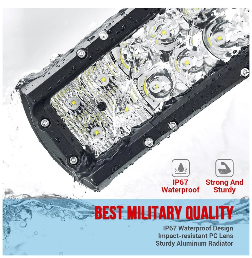MICTUNING KS1 12Inch Waterproof IP67  60W Off-Road Driving Combo Work Light Led Light Bar With Wiring Harness