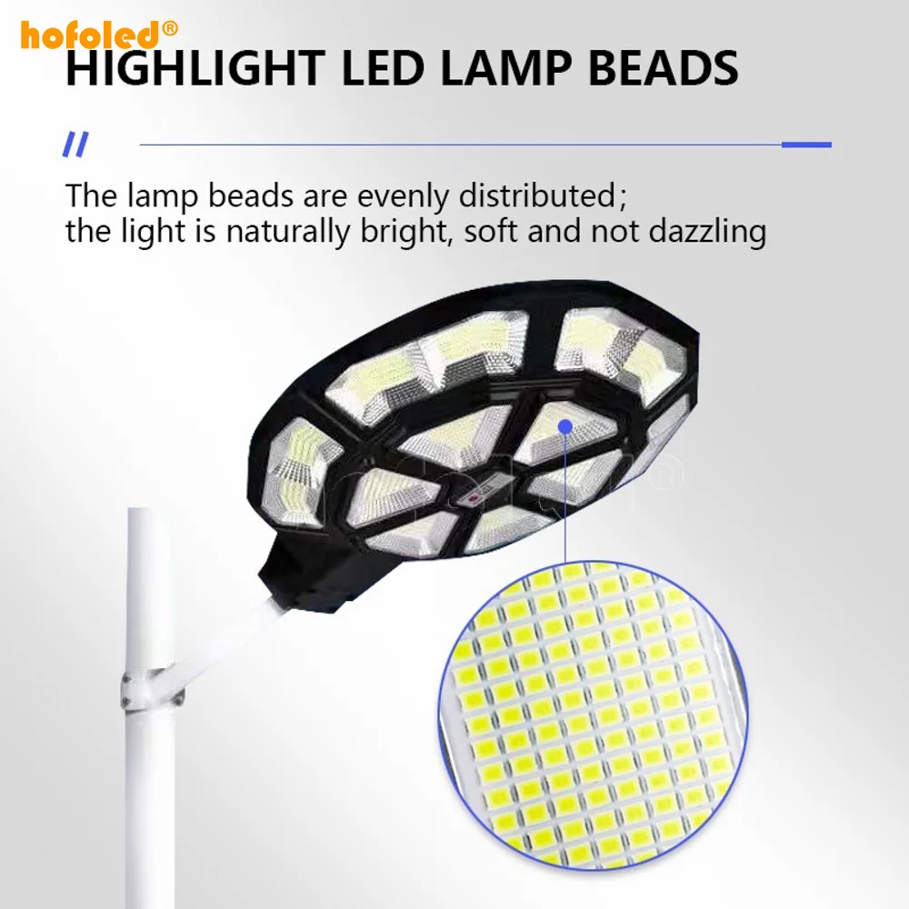 Hofoled IP65 Waterproof Round Solar Lamp 5000W Solar Street Garden Light Outdoor UFO Solar Light