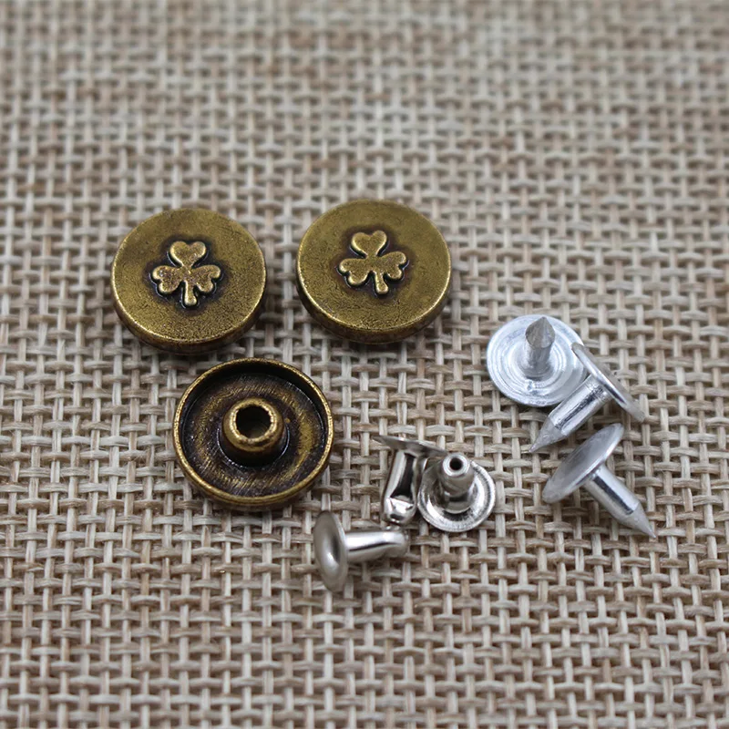 Factory Direct Supply antique flower pattern Metal Rivets for Leather Bags and jeans
