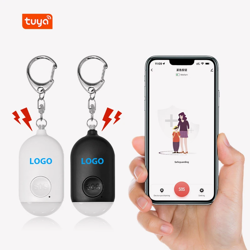 Location Devices Alarm Wifi Tuya Emergency Alarm Keychain Sos Personal Safety Alarm for Old Person