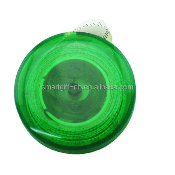 mini round transparent plastic body measure tape with key ring 1.5 meter fiber tape measure