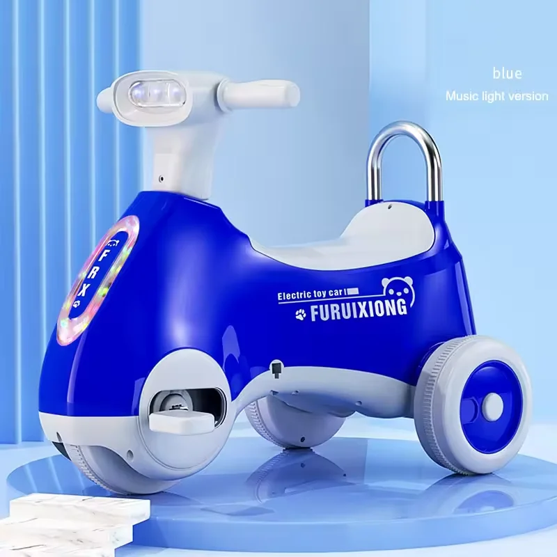 latest Children electric motorcycle male and female baby pedal tricycle battery car with music light toy car