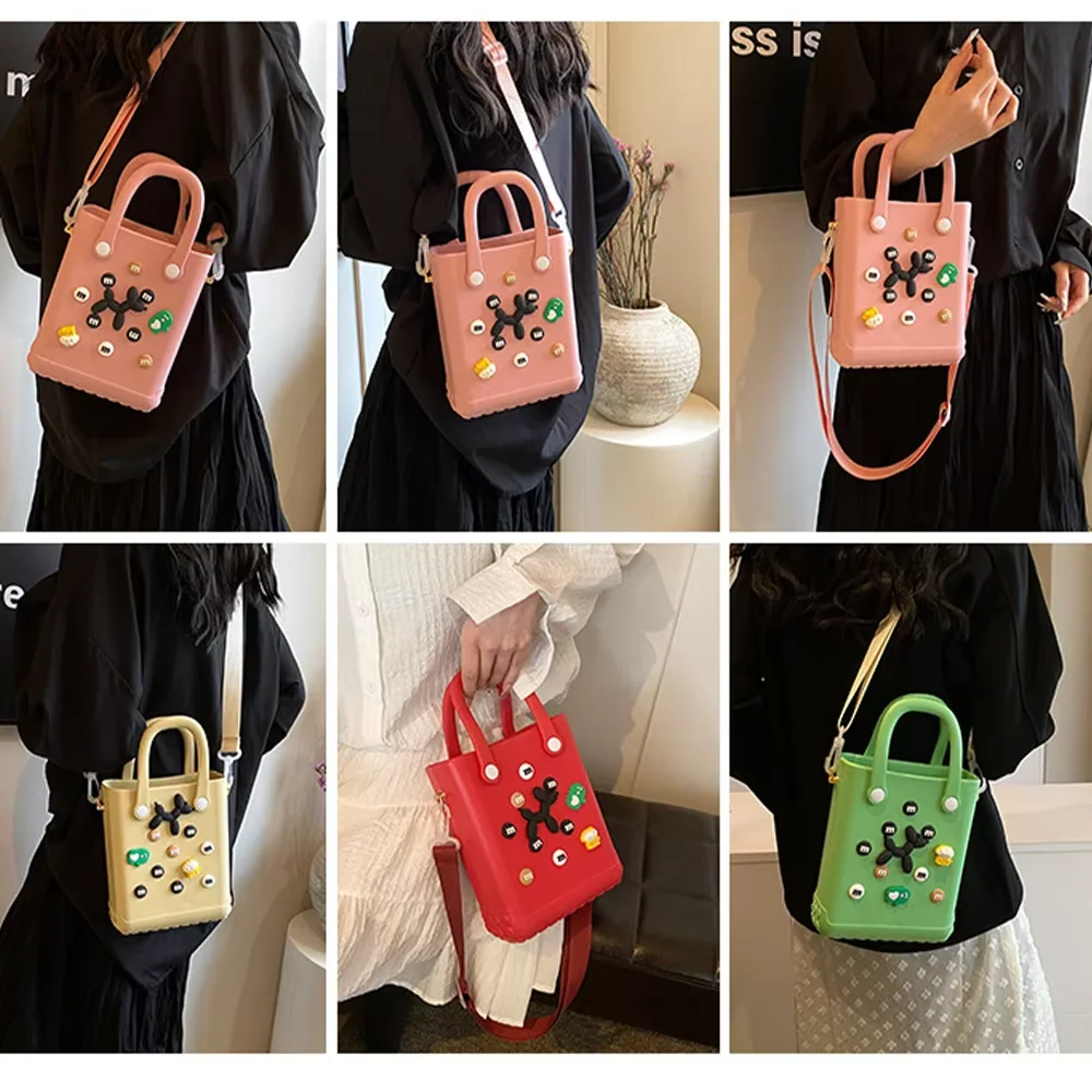 2024 Summer Rubber Handbag Fashion Waterproof Eva Beach Bag Silicone Baby Bag Small Bogg