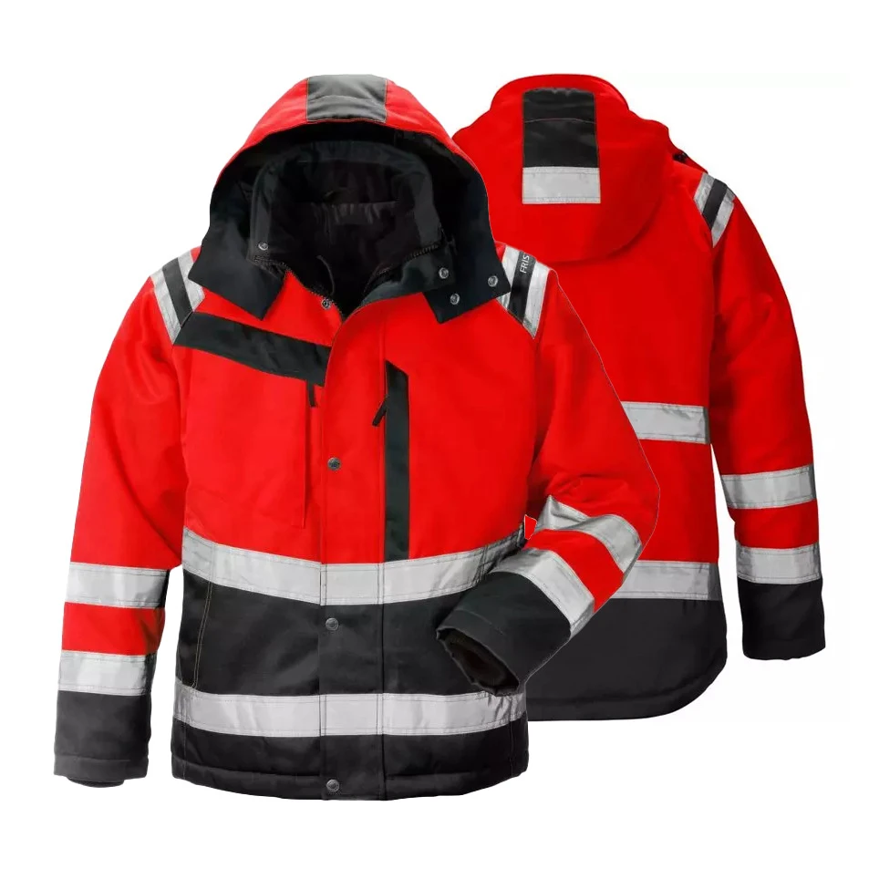 Work Wear Traffic Highway Work Cloths Hi Viz Cold Resistant Construction Clothing Light Reflecting Worker Jacket
