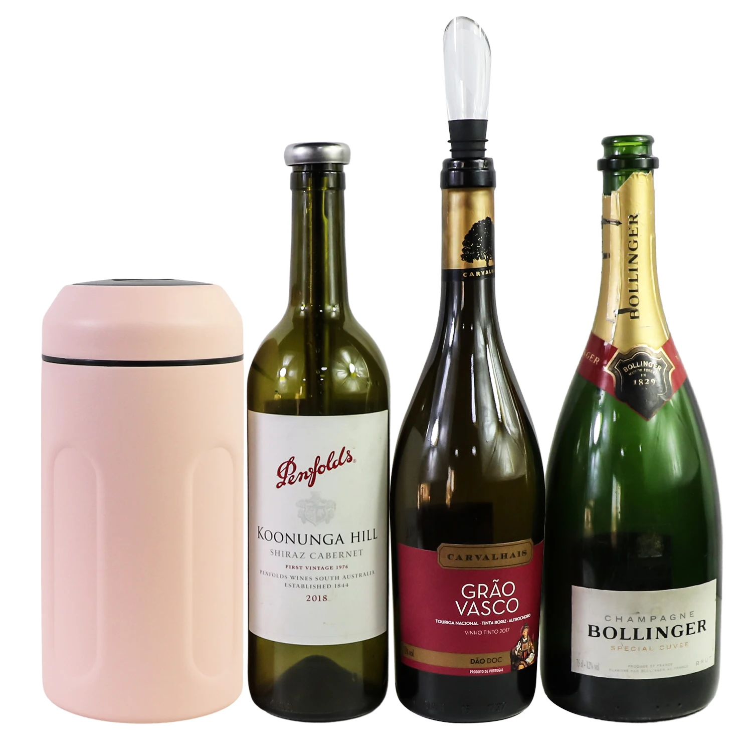 Bar Portable Double Walled Vacuum Insulated Copper Wine Chiller Ice Bucket For 750ml Wine Champagne Bottles