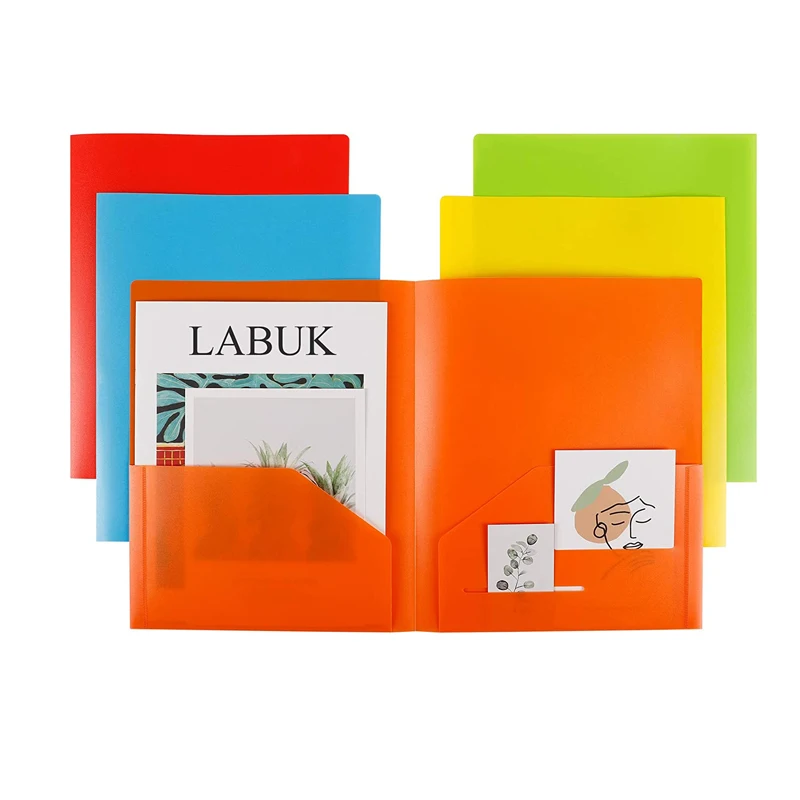 Лидер продаж на заказ полиэтиленовые папки с двумя карманами в деловом