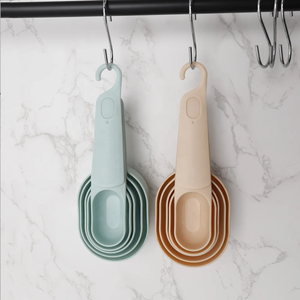 High quality household food grade multi sizes 5 pcs plastic wholesale unique measuring spoons