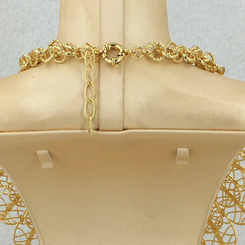 Yuminglai Brazilian Gold Jewelry Big Jewelry Sets High Quality Jewelry for Women  FHK12868