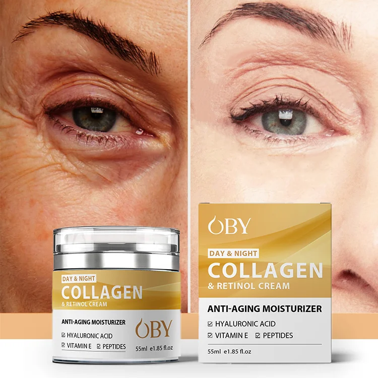 Tiktok Hot Selling Collagen Cream vegan organic skin anti aging wrinkle firming whitening collagen face cream for black skin