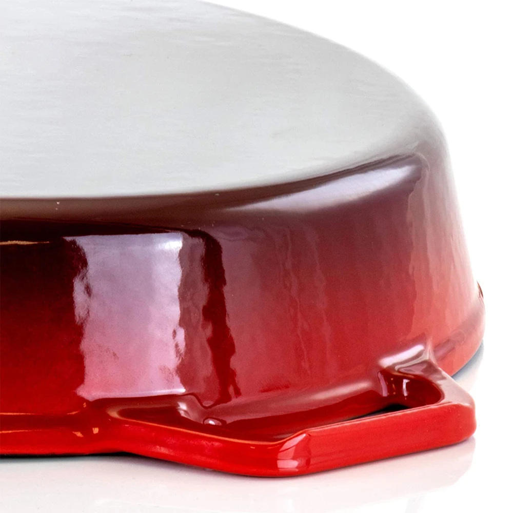 Round 10 12 inch enameled cast iron skillet pan cast iron cooker bakeware